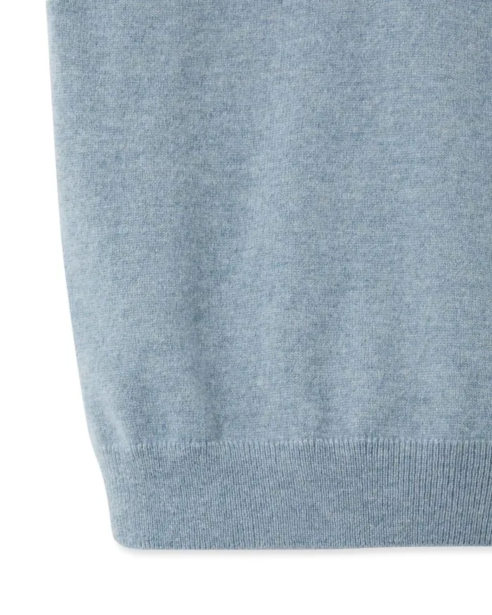 NPeal Boys Children Cashmere Slipover In Heather Blue