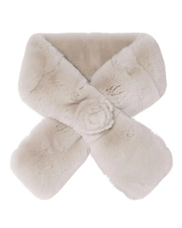 NPeal Cashmere Scarves Women Fur Neck Warmer In Sand Brown