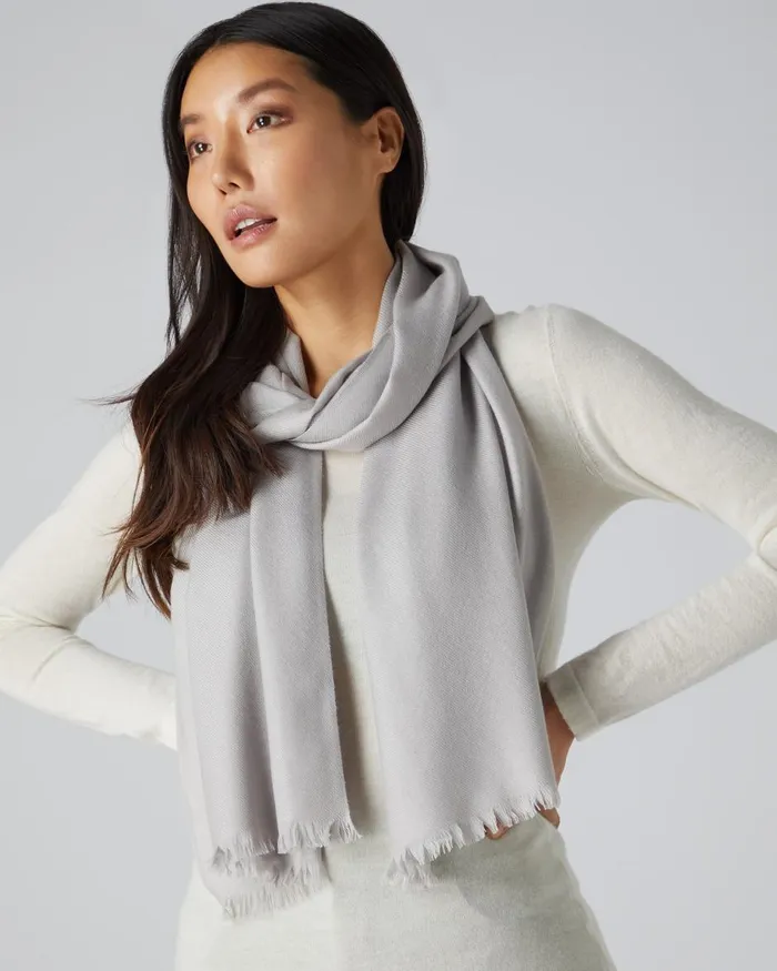 NPeal Cashmere Scarves Women Pashmina Cashmere Stole In Fumo Grey