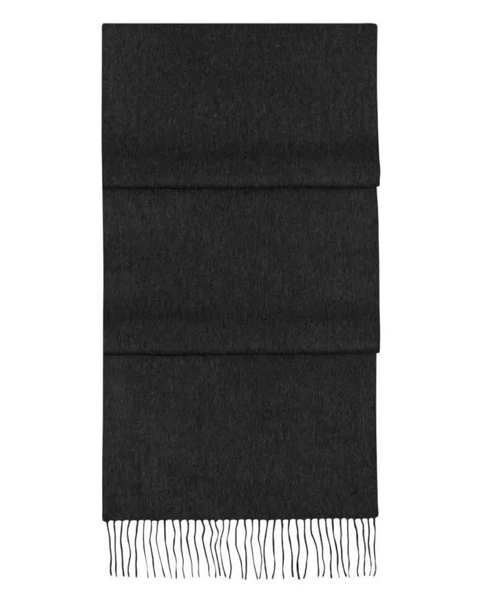 NPeal Cashmere Scarves Women Unisex Large Woven Cashmere Scarf In Dark Charcoal Grey NPeal Cashmere Scarves Women Unisex Large Woven Cashmere Scarf In Dark Charcoal Grey
