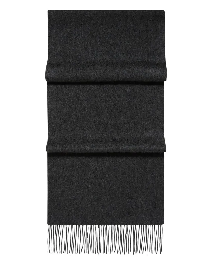 NPeal Cashmere Scarves Women Unisex Woven Cashmere Scarf In Dark Charcoal Grey NPeal Cashmere Scarves Women Unisex Woven Cashmere Scarf In Dark Charcoal Grey