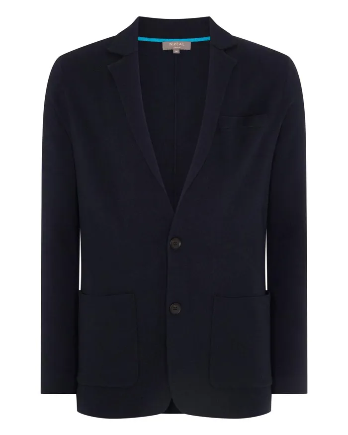 NPeal Coats and Jackets Men Cotton Cashmere Jacket In Navy Blue