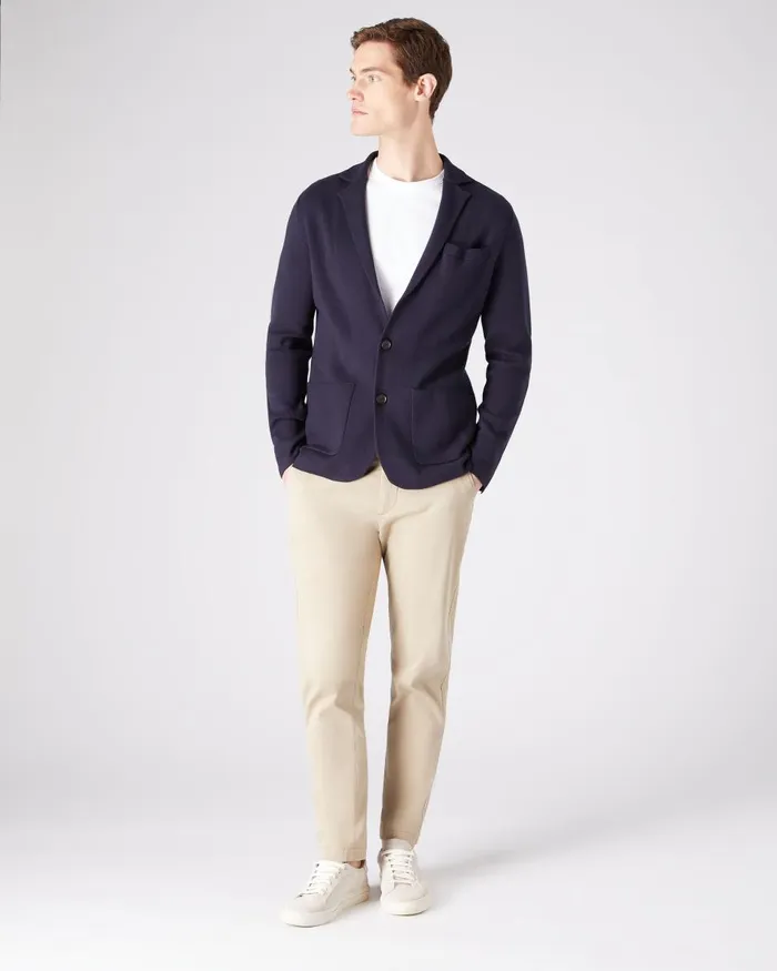 NPeal Coats and Jackets Men Cotton Cashmere Jacket In Navy Blue