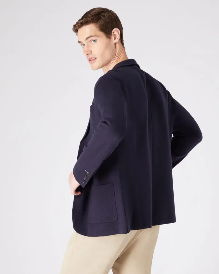 NPeal Coats and Jackets Men Cotton Cashmere Jacket In Navy Blue