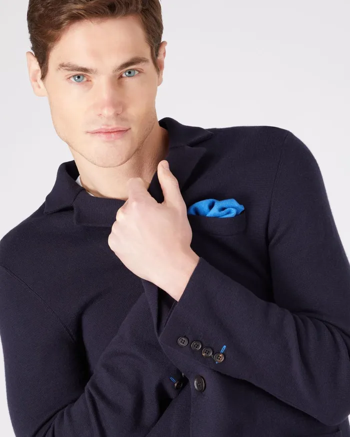 NPeal Coats and Jackets Men Cotton Cashmere Jacket In Navy Blue