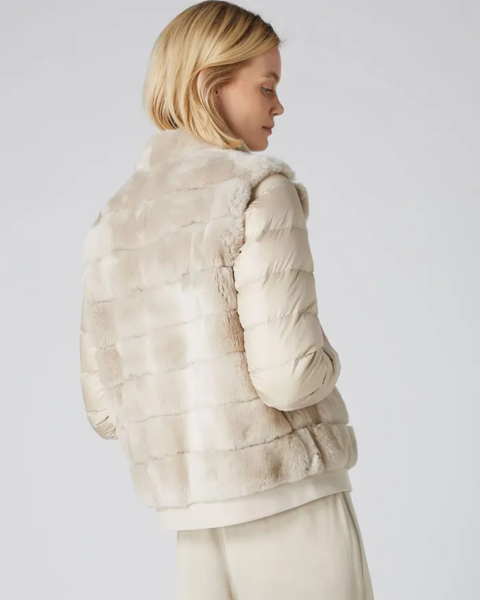 NPeal Coats and Jackets Women Detachable Sleeve Gilet In Snow Grey