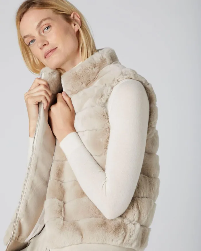 NPeal Coats and Jackets Women Detachable Sleeve Gilet In Snow Grey