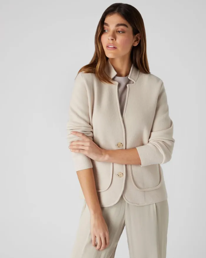 NPeal Coats and Jackets Women Milano Blazer In Almond White