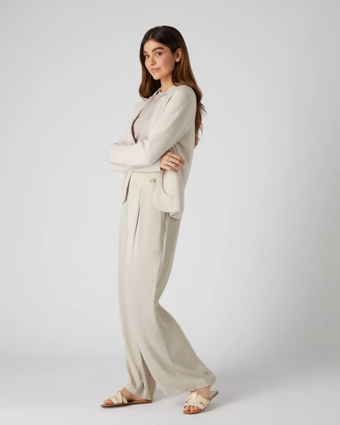NPeal Coats and Jackets Women Milano Blazer In Almond White