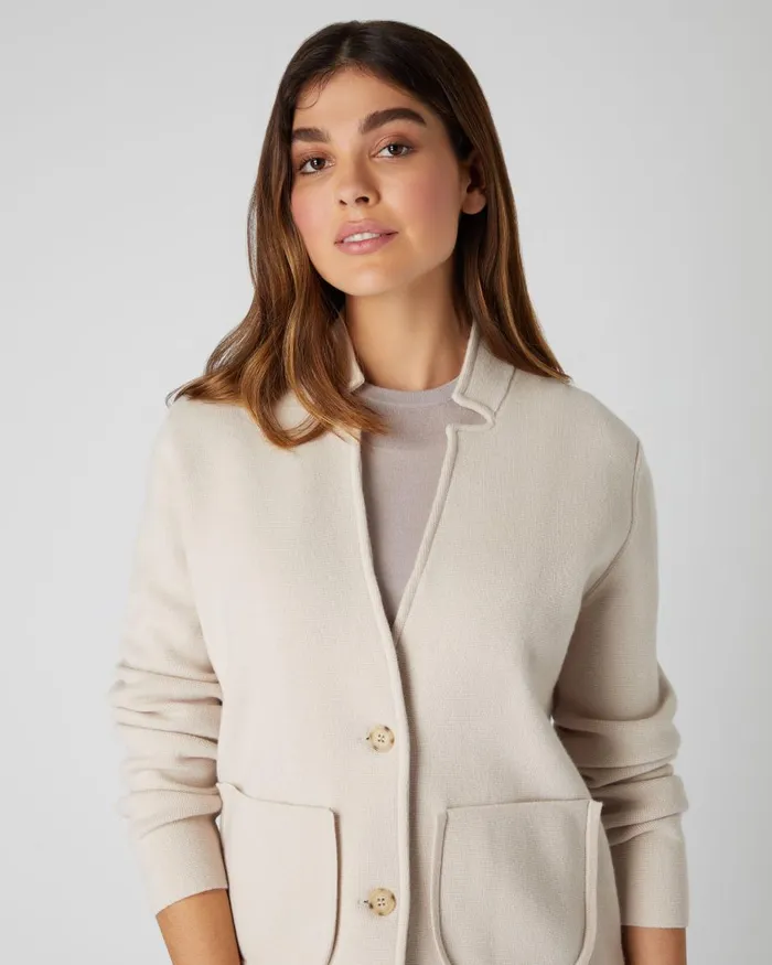 NPeal Coats and Jackets Women Milano Blazer In Almond White