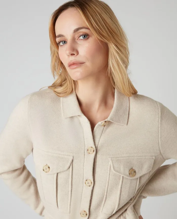NPeal Coats and Jackets Women Safari Jacket In Ecru White