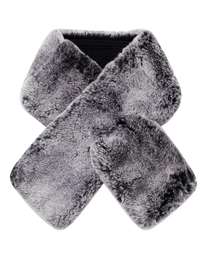 NPeal Fur Trim Accessories Men Unisex Fur Neckwarmer In Black