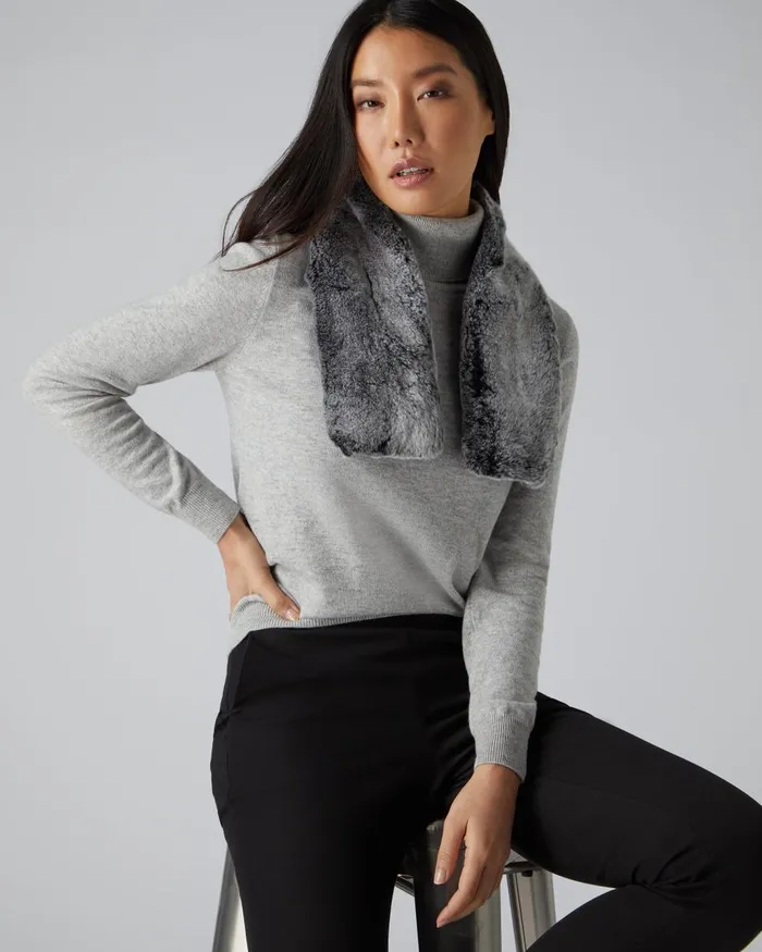 NPeal Fur Trim Accessories Men Unisex Fur Neckwarmer In Black