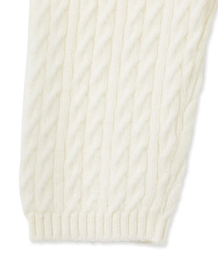 NPeal Gift Sets Children Cable Cashmere Leggings In New Ivory White
