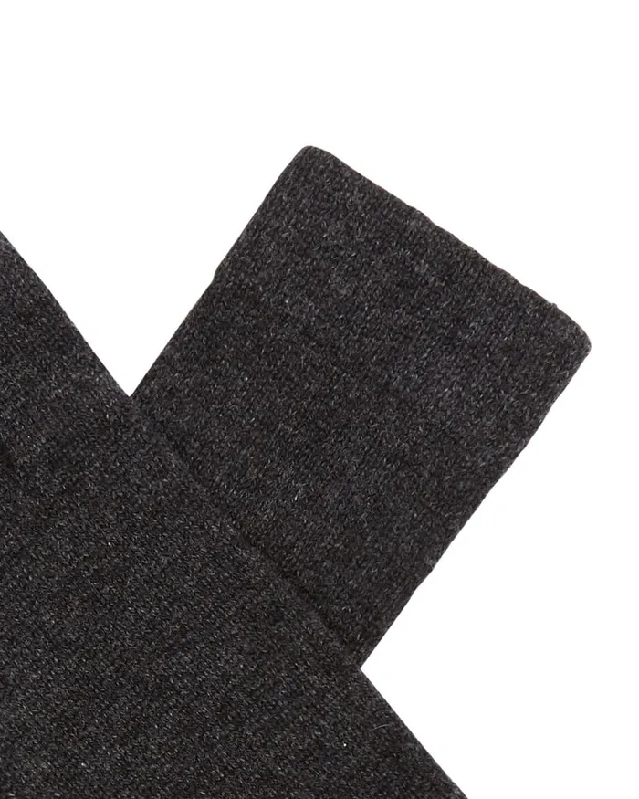 NPeal Gloves WomenMen Unisex Fingerless Cashmere Gloves In Dark Charcoal Grey