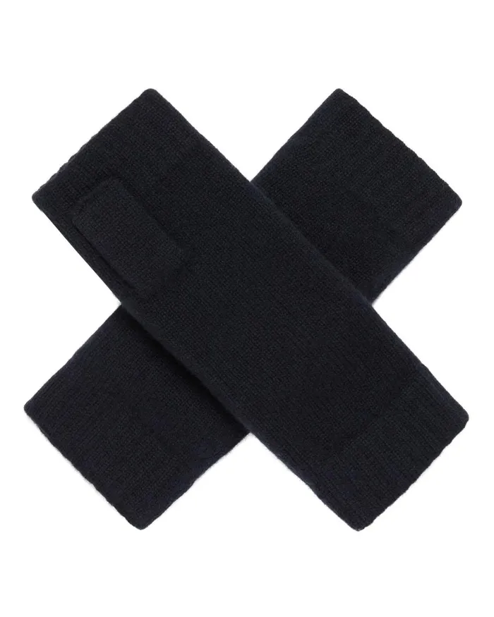 NPeal Gloves WomenMen Unisex Shearling Lined Wristwarmers In Navy Blue