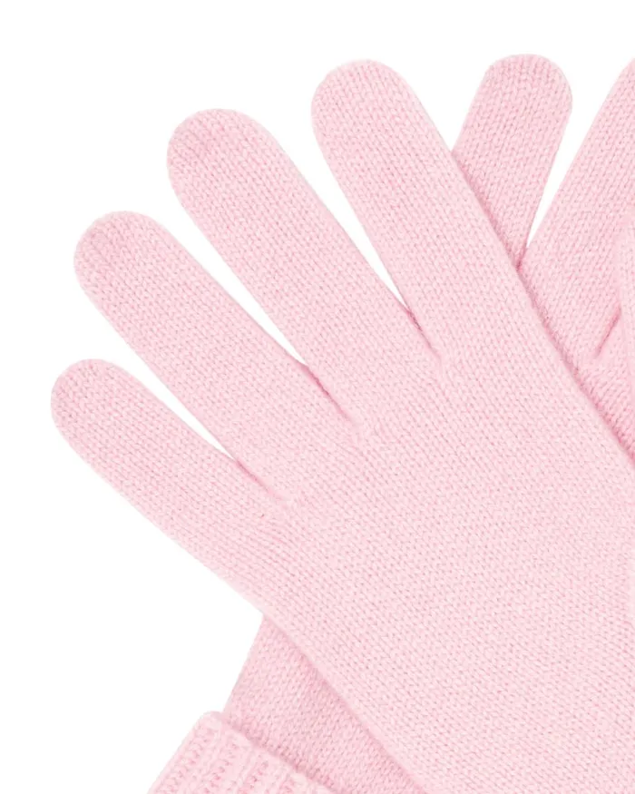 NPeal Gloves Women Ribbed Cashmere Gloves In Pale Pink