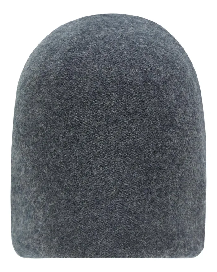 NPeal Hats WomenMen Unisex Double Layer Cashmere Beanie In Dark Charcoal Grey