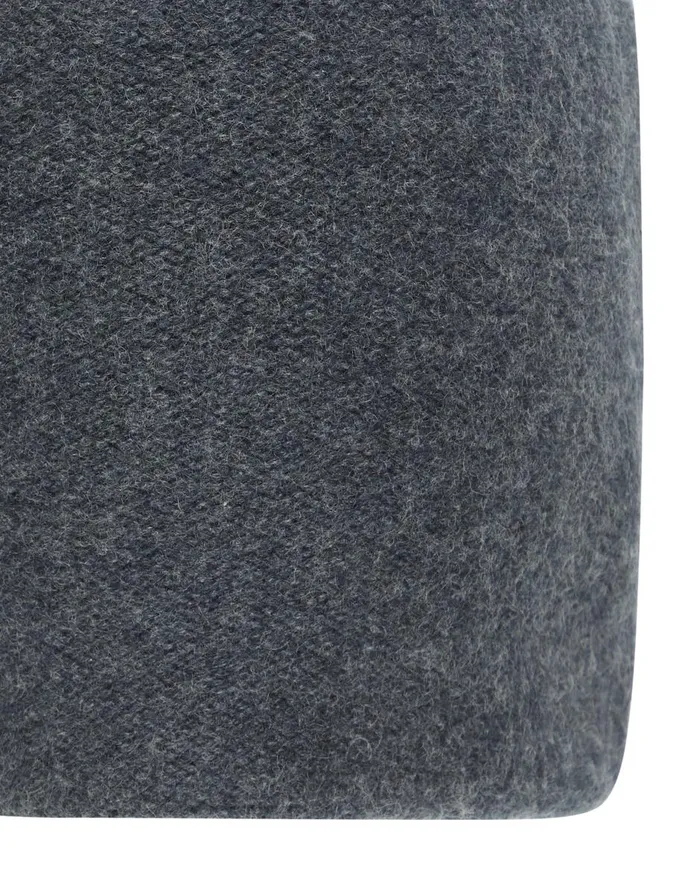 NPeal Hats WomenMen Unisex Double Layer Cashmere Beanie In Dark Charcoal Grey
