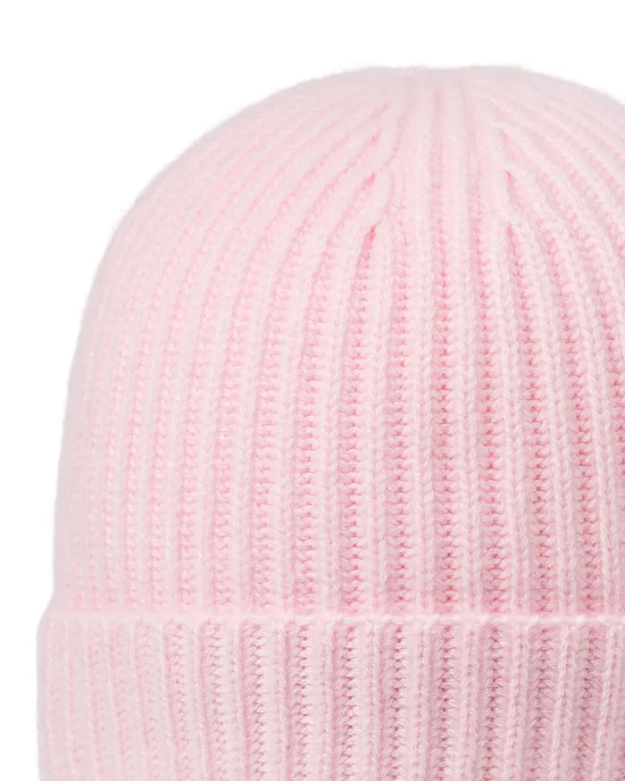 NPeal Hats Women Ribbed Cashmere Hat In Pale Pink