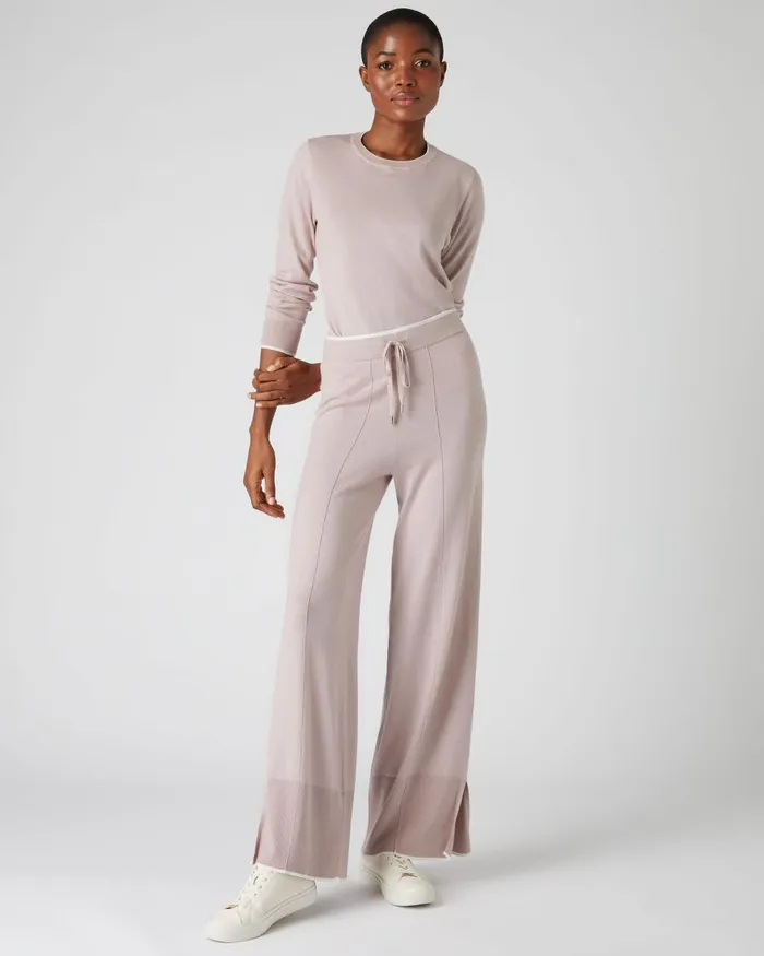 NPeal Leggings and Trousers Women Cotton Cashmere Trousers In Dune Pink