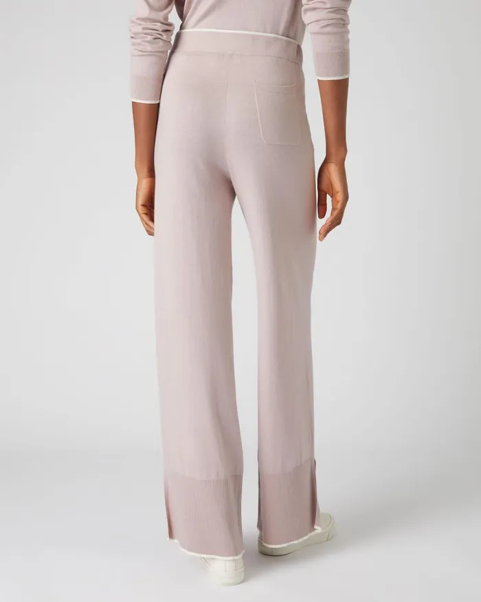 NPeal Leggings and Trousers Women Cotton Cashmere Trousers In Dune Pink