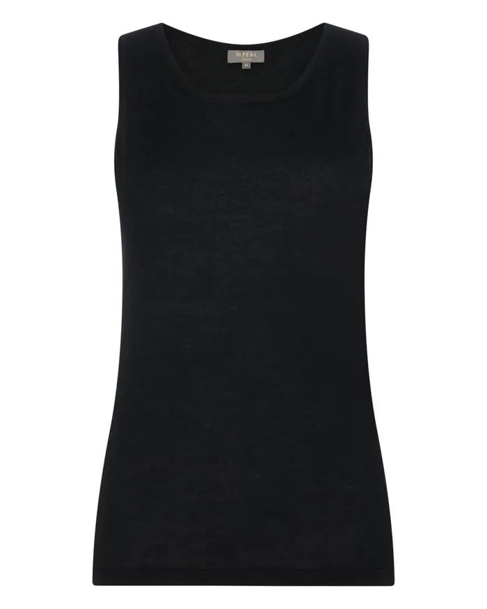 NPeal Tops and TShirts Women Superfine Cashmere Shell Top In Black