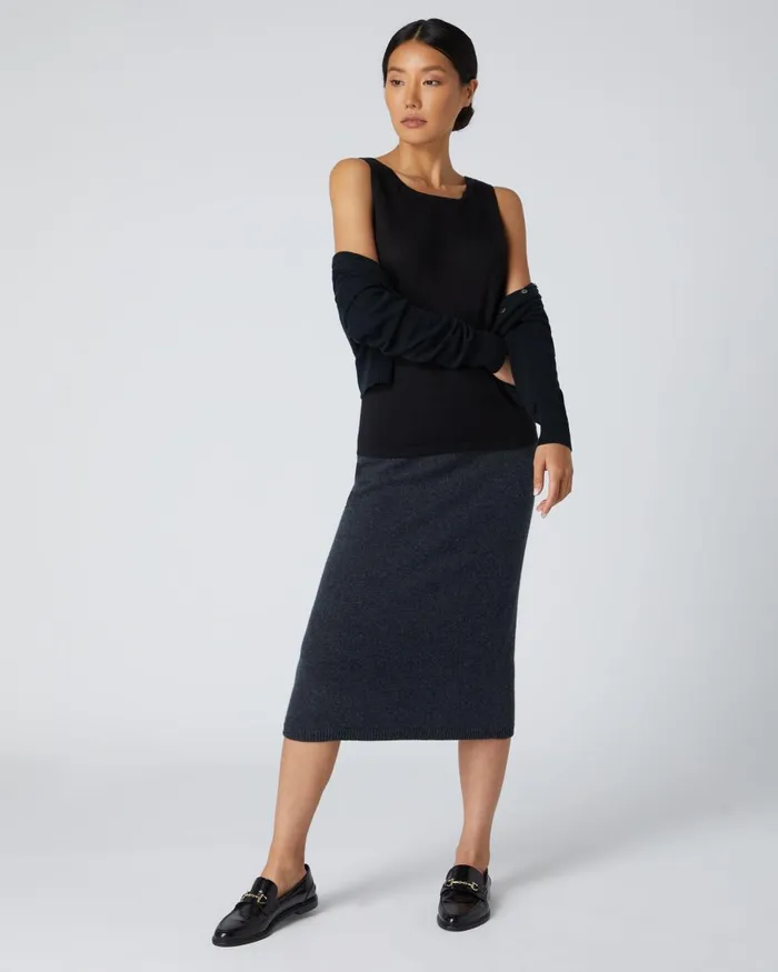 NPeal Tops and TShirts Women Superfine Cashmere Shell Top In Black