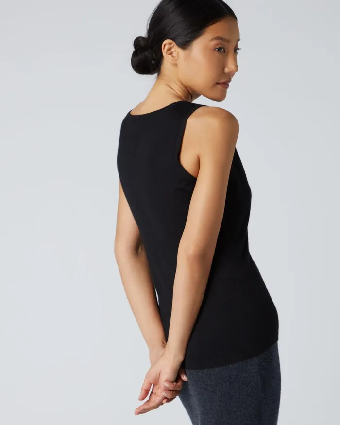 NPeal Tops and TShirts Women Superfine Cashmere Shell Top In Black