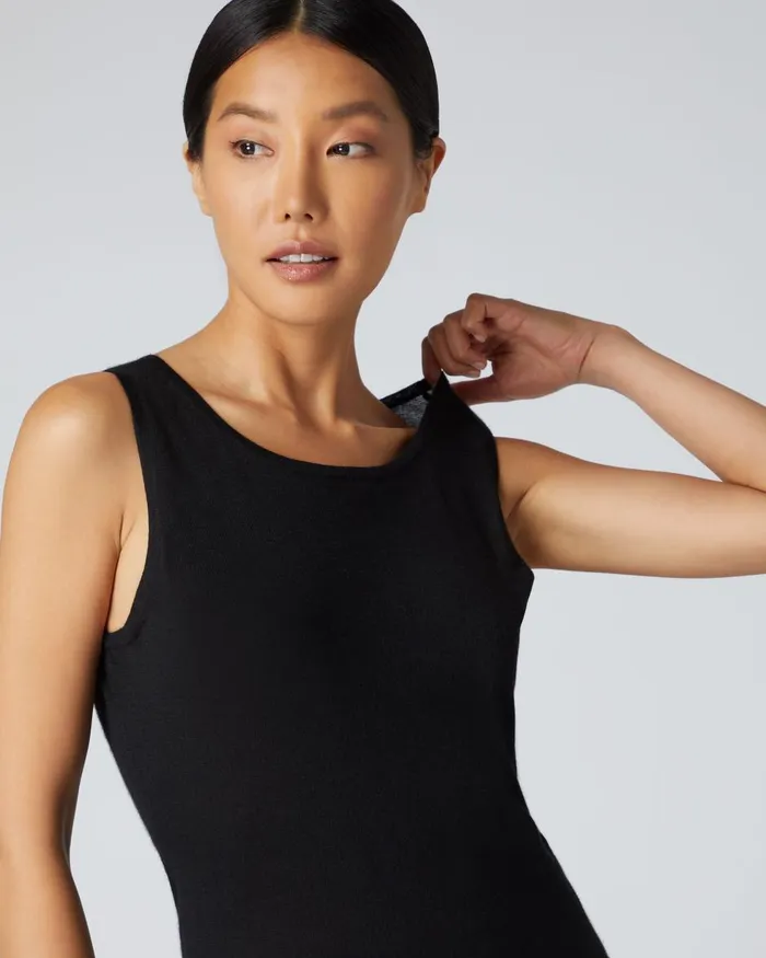 NPeal Tops and TShirts Women Superfine Cashmere Shell Top In Black