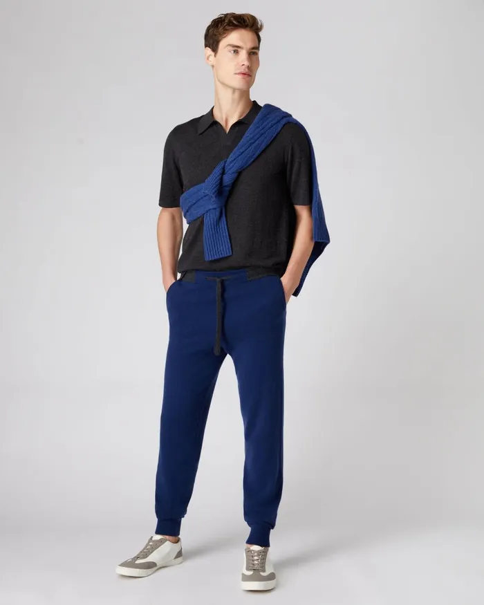 NPeal Trousers and Shorts Men Cashmere Pants In French Blue