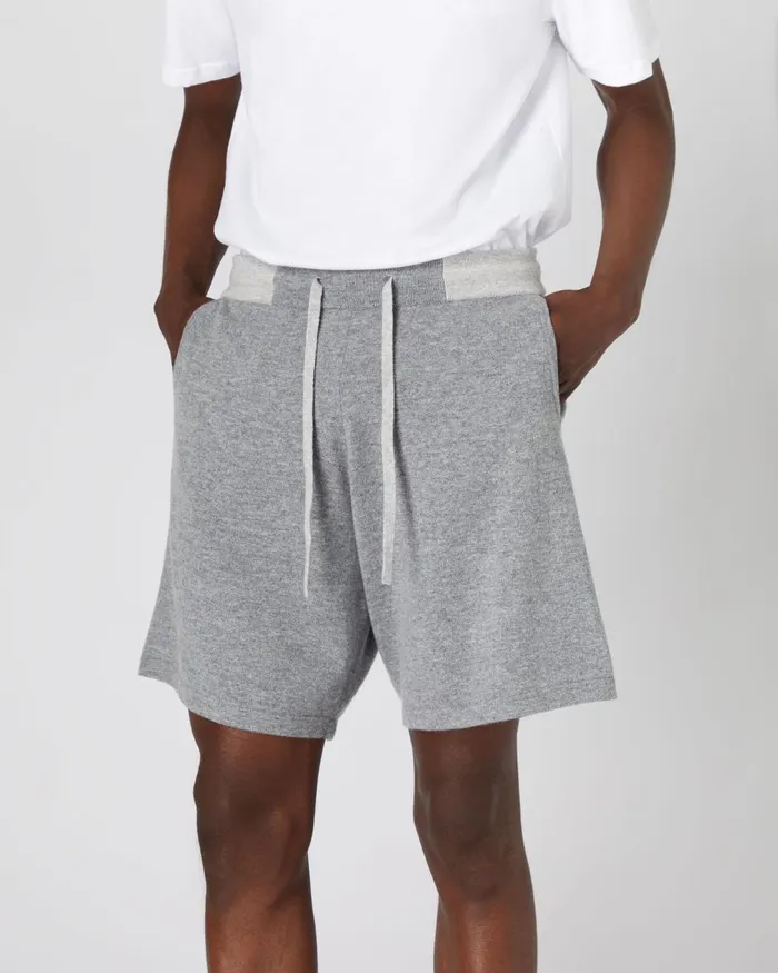 NPeal Trousers and Shorts Men Relaxed Cashmere Jogger Shorts In Flannel Grey