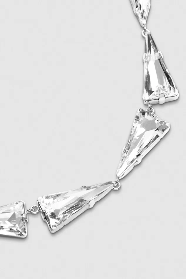 Necklaces Women Patrizia Pepe Brass And Glass Necklace Crystal Strass