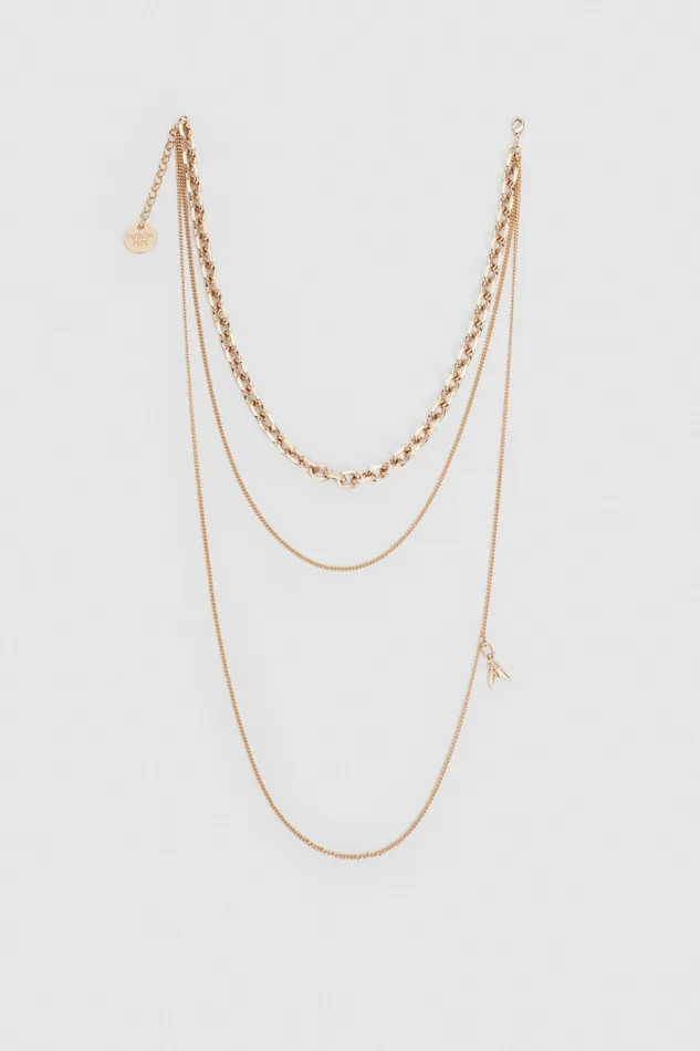 Necklaces Women Patrizia Pepe Choker With Chain Detailing Light Shiny Gold