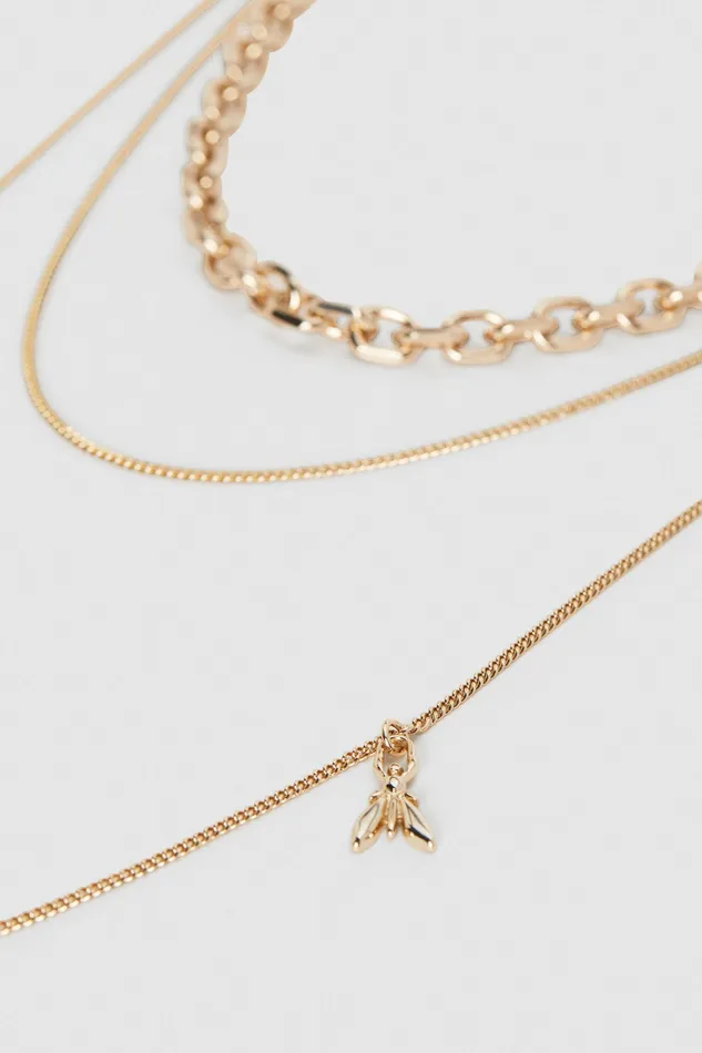 Necklaces Women Patrizia Pepe Choker With Chain Detailing Light Shiny Gold