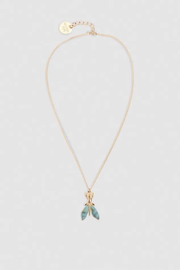 Necklaces Women Patrizia Pepe Precious Fly Mini Necklace Shaded Tuscany Green