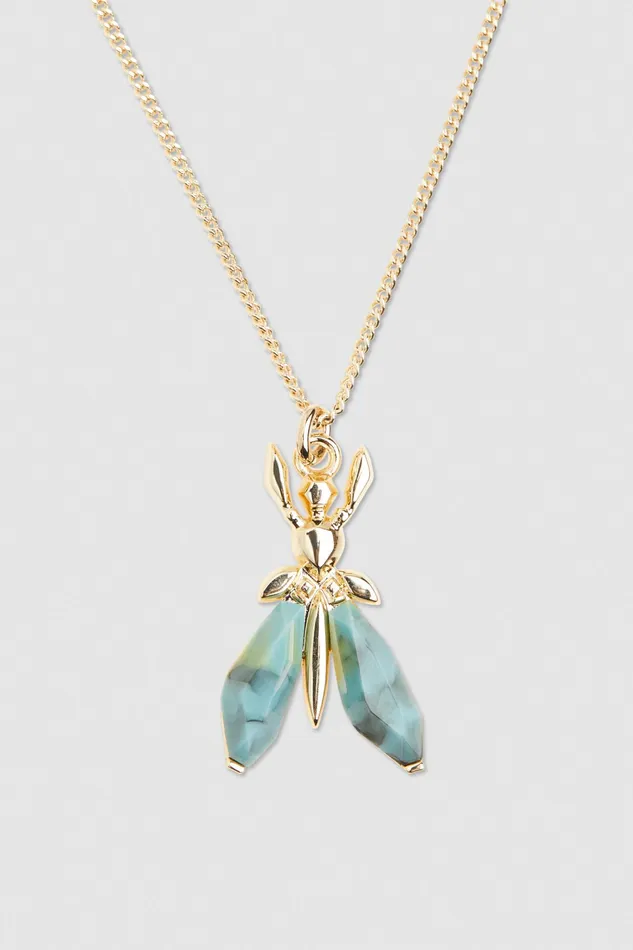 Necklaces Women Patrizia Pepe Precious Fly Mini Necklace Shaded Tuscany Green