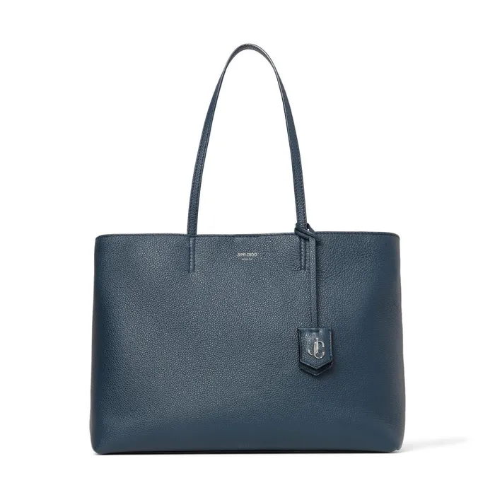 Nine2Five EW Ink Grained Calf Leather Tote Handbag With Jc Emblem Ink Women JIMMY CHOO Totes and Hobo Bags Nine2Five EW Ink Grained Calf Leather Tote Handbag With Jc Emblem Ink Women JIMMY CHOO Totes and Hobo Bags