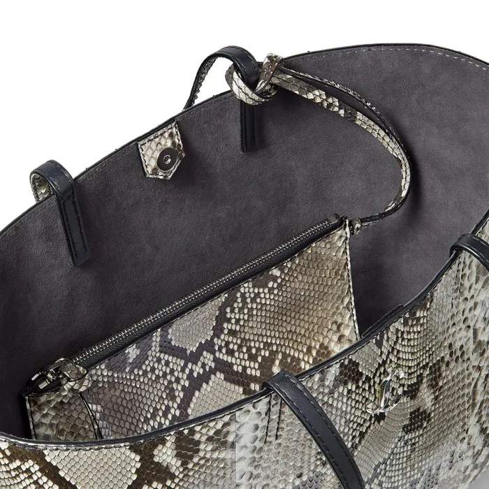 Nine2Five EW Natural Python Tote Bag With Jc Logo Natural Women JIMMY CHOO Totes and Hobo Bags