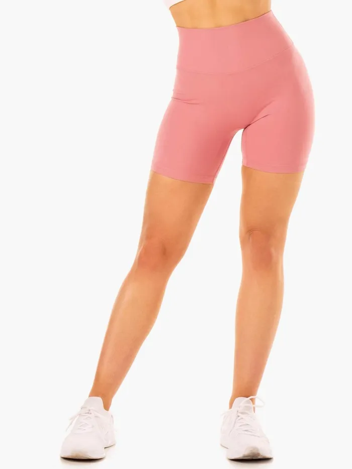 NKD Refine High Waisted Shorts 8211 Dusty Pink Women Ryderwear Gym Shorts