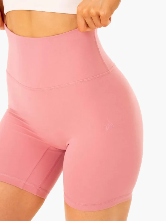 NKD Refine High Waisted Shorts 8211 Dusty Pink Women Ryderwear Gym Shorts