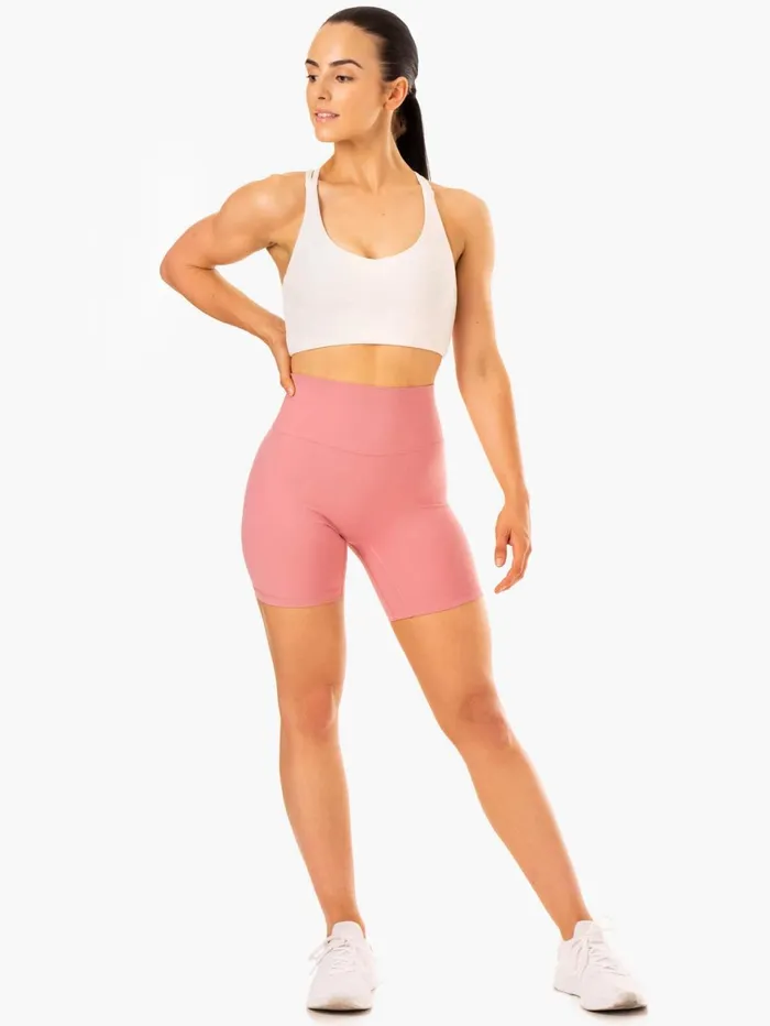 NKD Refine High Waisted Shorts 8211 Dusty Pink Women Ryderwear Gym Shorts