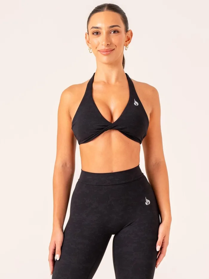 NKD Stonewash Halter Sports Bra 8211 Black Stonewash Women Ryderwear Sports Bras NKD Stonewash Halter Sports Bra 8211 Black Stonewash Women Ryderwear Sports Bras