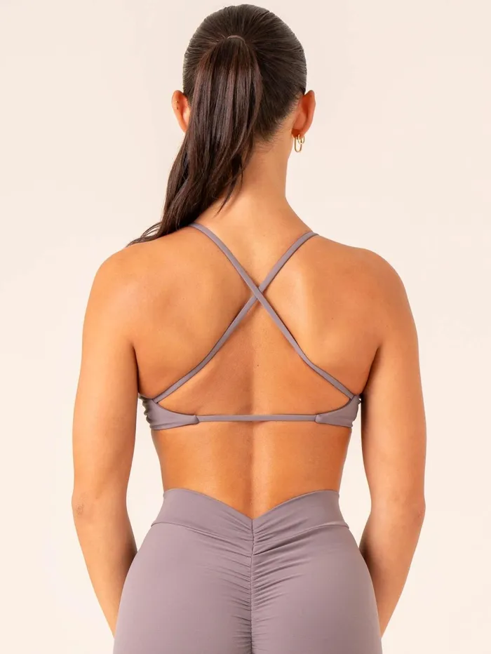 NKD Twist Sports Bra 8211 Charcoal Women Ryderwear Sports Bras