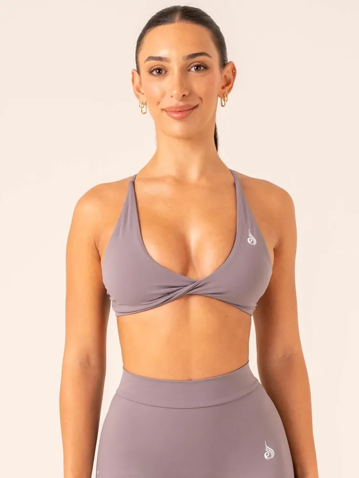 NKD Twist Sports Bra 8211 Charcoal Women Ryderwear Sports Bras
