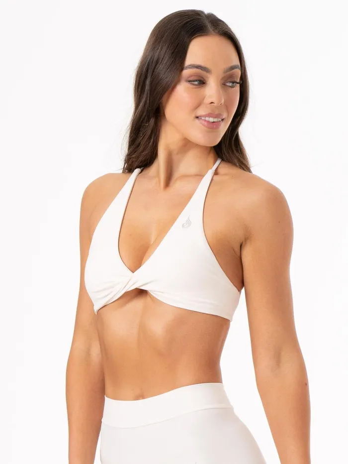 NKD Twist Sports Bra 8211 Ivory Women Ryderwear Sports Bras