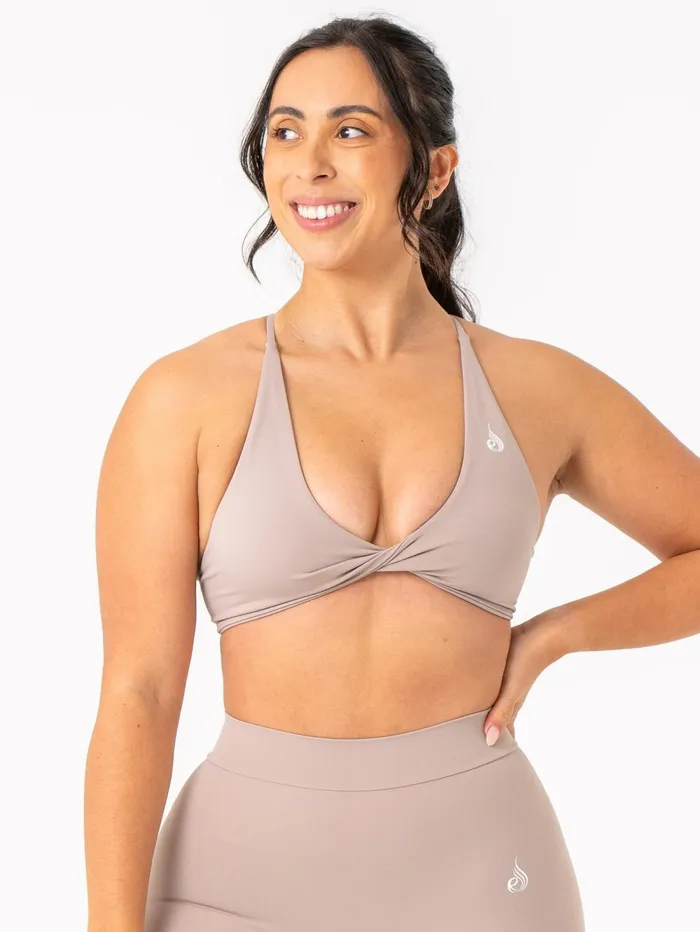 NKD Twist Sports Bra 8211 Taupe Women Ryderwear Sports Bras