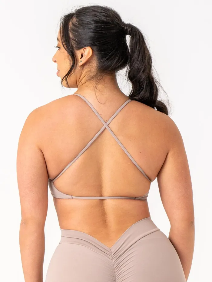 NKD Twist Sports Bra 8211 Taupe Women Ryderwear Sports Bras