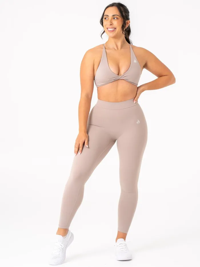NKD Twist Sports Bra 8211 Taupe Women Ryderwear Sports Bras