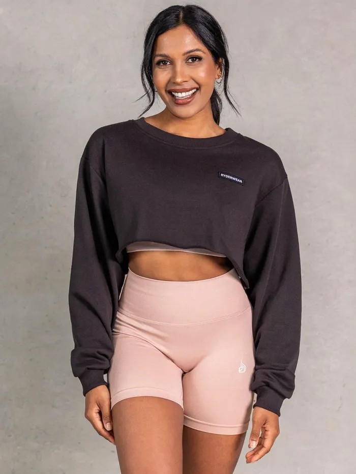 NRG Sweater 8211 Faded Black Women Ryderwear TShirts